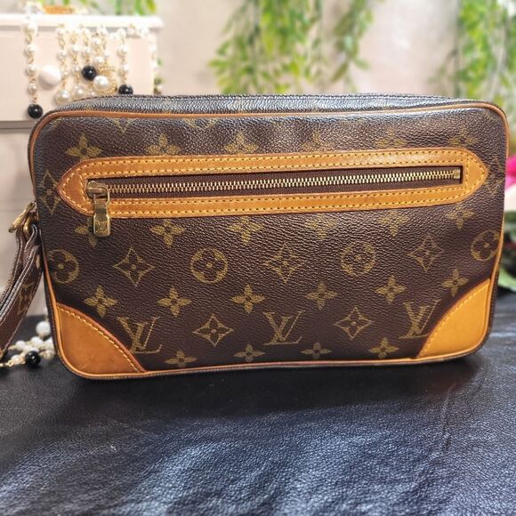 LOUIS VUITTON Marly Dragonne GM Clutch Bag w/ Dust bag Authentic - Picture 3 of 17